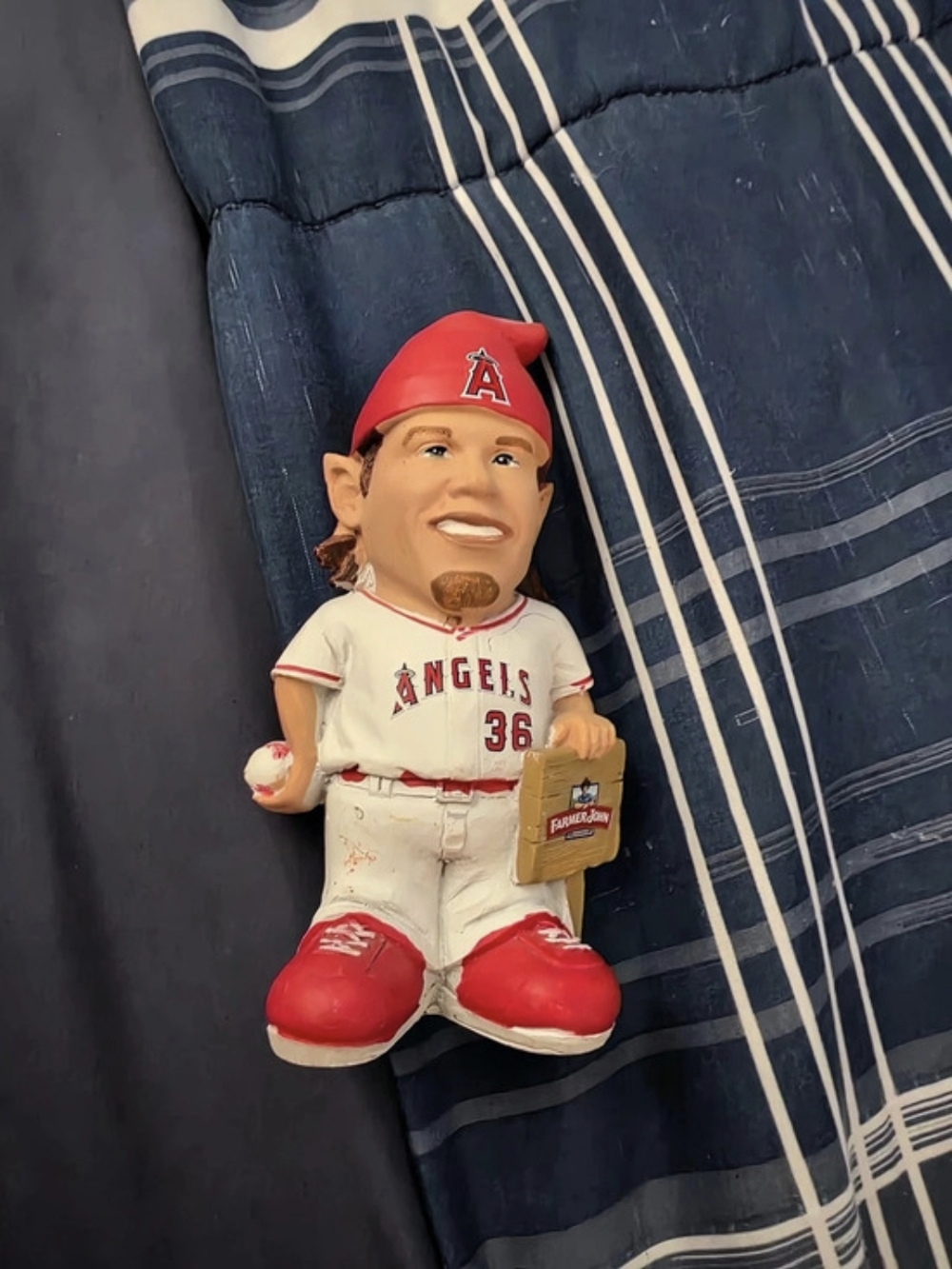 MLB Los Angeles Angels Jered Weaver #36 Farmer John Garden Gnome